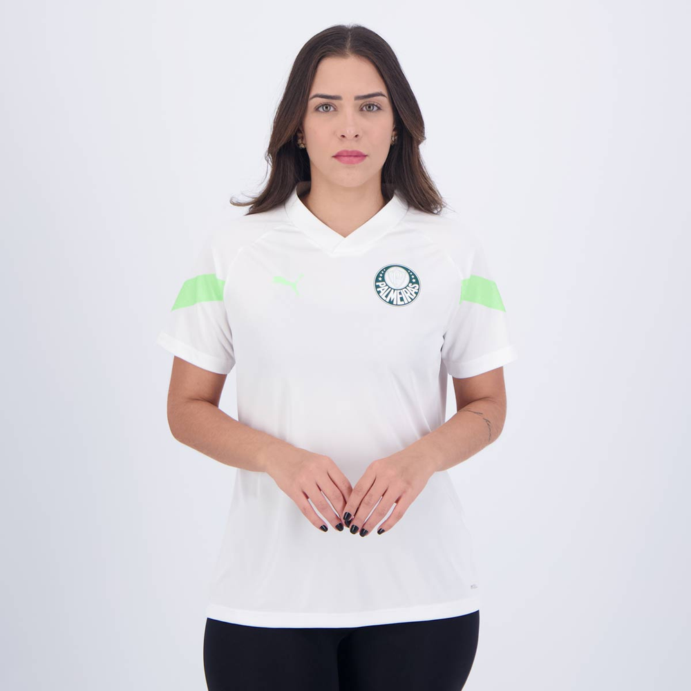 Camisa Puma Palmeiras Treino Feminina Branca Camisa Puma Palmeiras Treino Feminina Branca