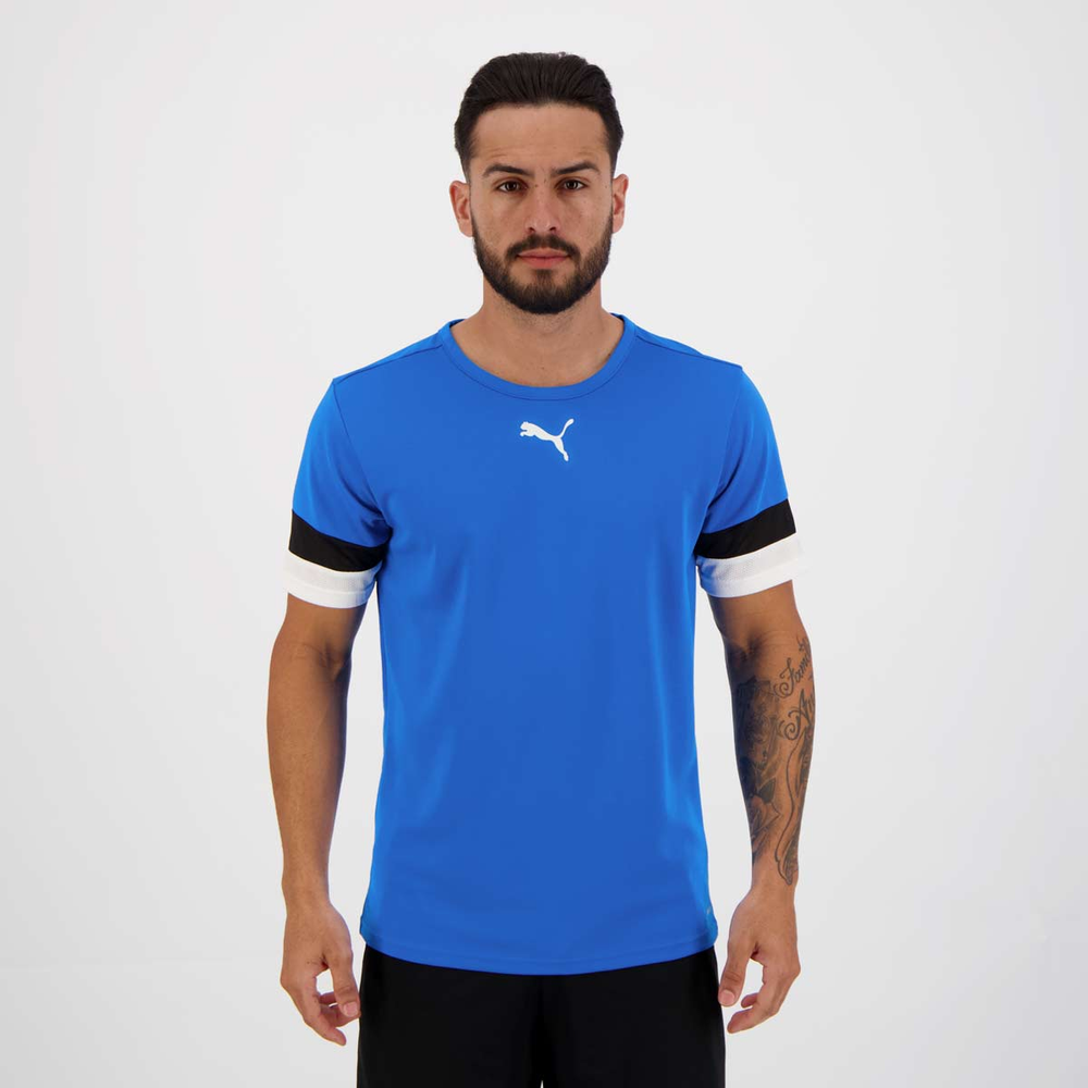 Camisa Puma Teamrise Azul Camisa Puma Teamrise Azul