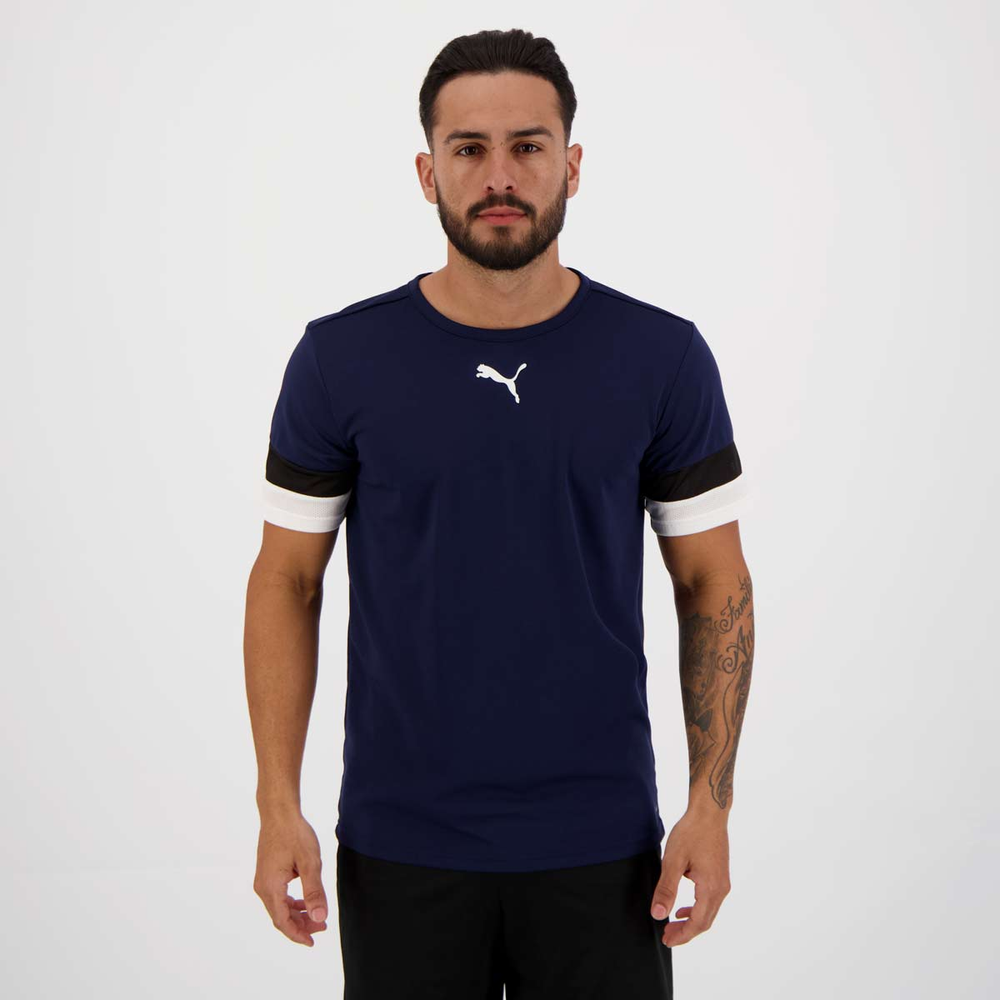 Camisa Puma Teamrise Marinho Camisa Puma Teamrise Marinho