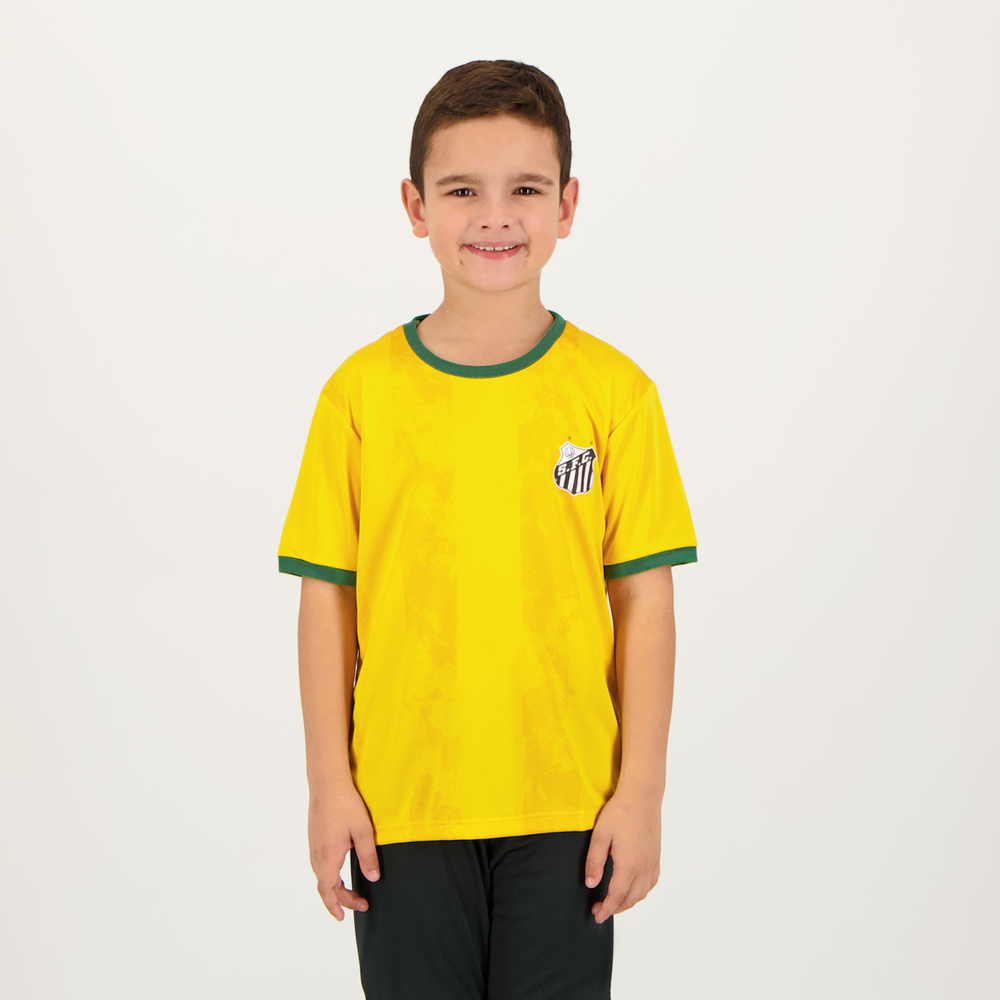 Camisa Santos Brasil Matis Juvenil Amarela Camisa Santos Brasil Matis Juvenil Amarela