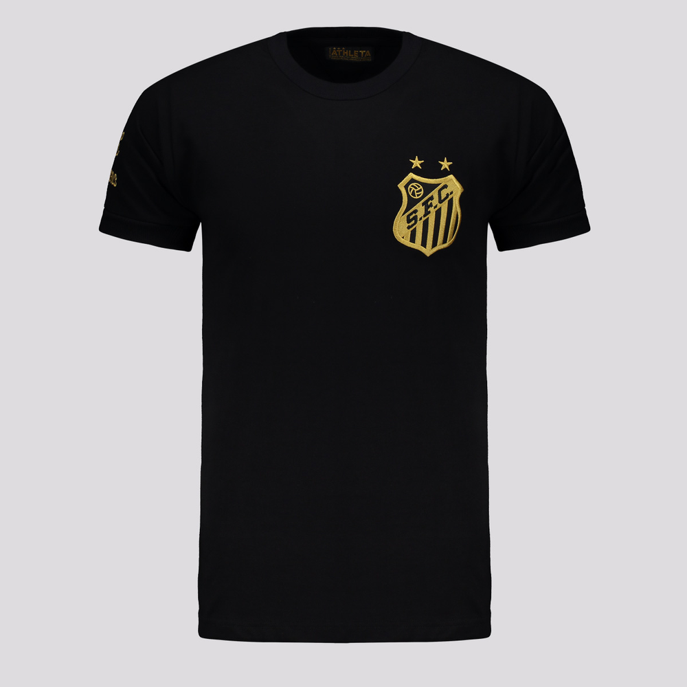 Camisa Santos Mil Gols Pelé Preta Camisa Santos Mil Gols Pelé Preta