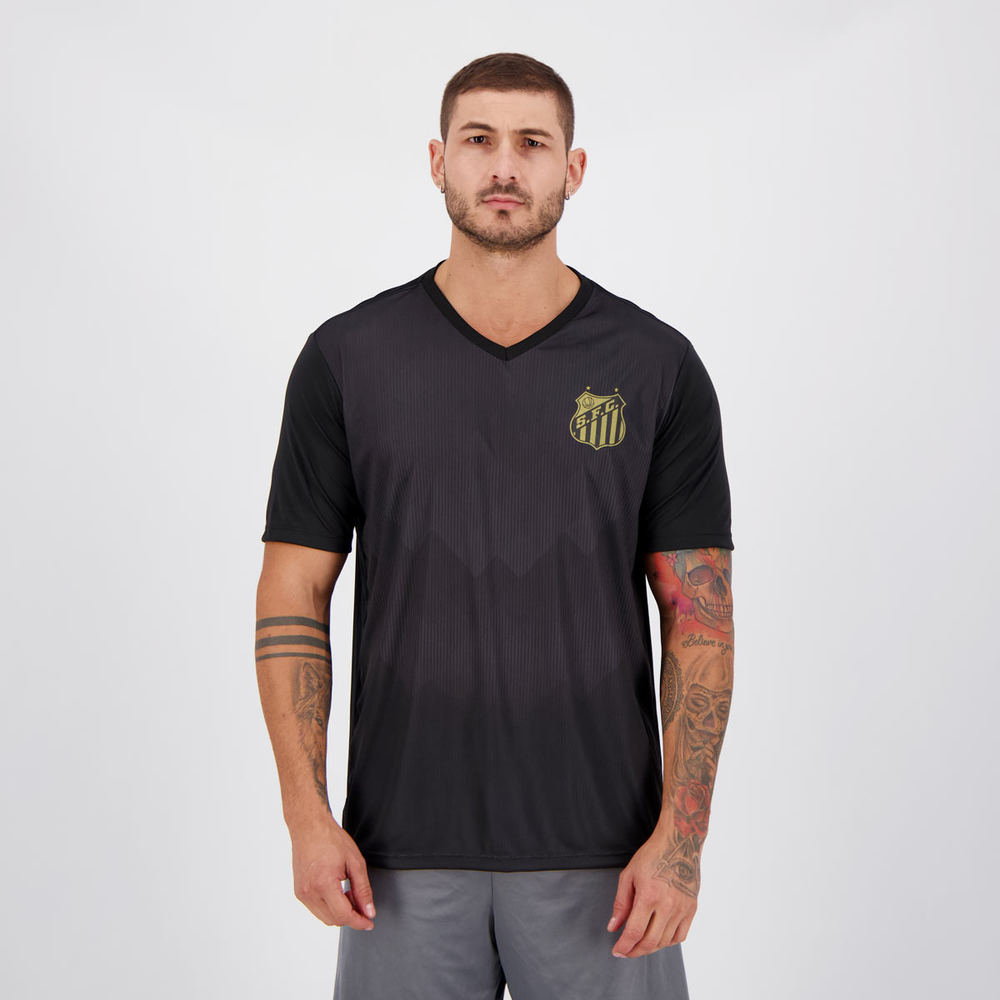 Camisa Santos Parrot Preta Camisa Santos Parrot Preta