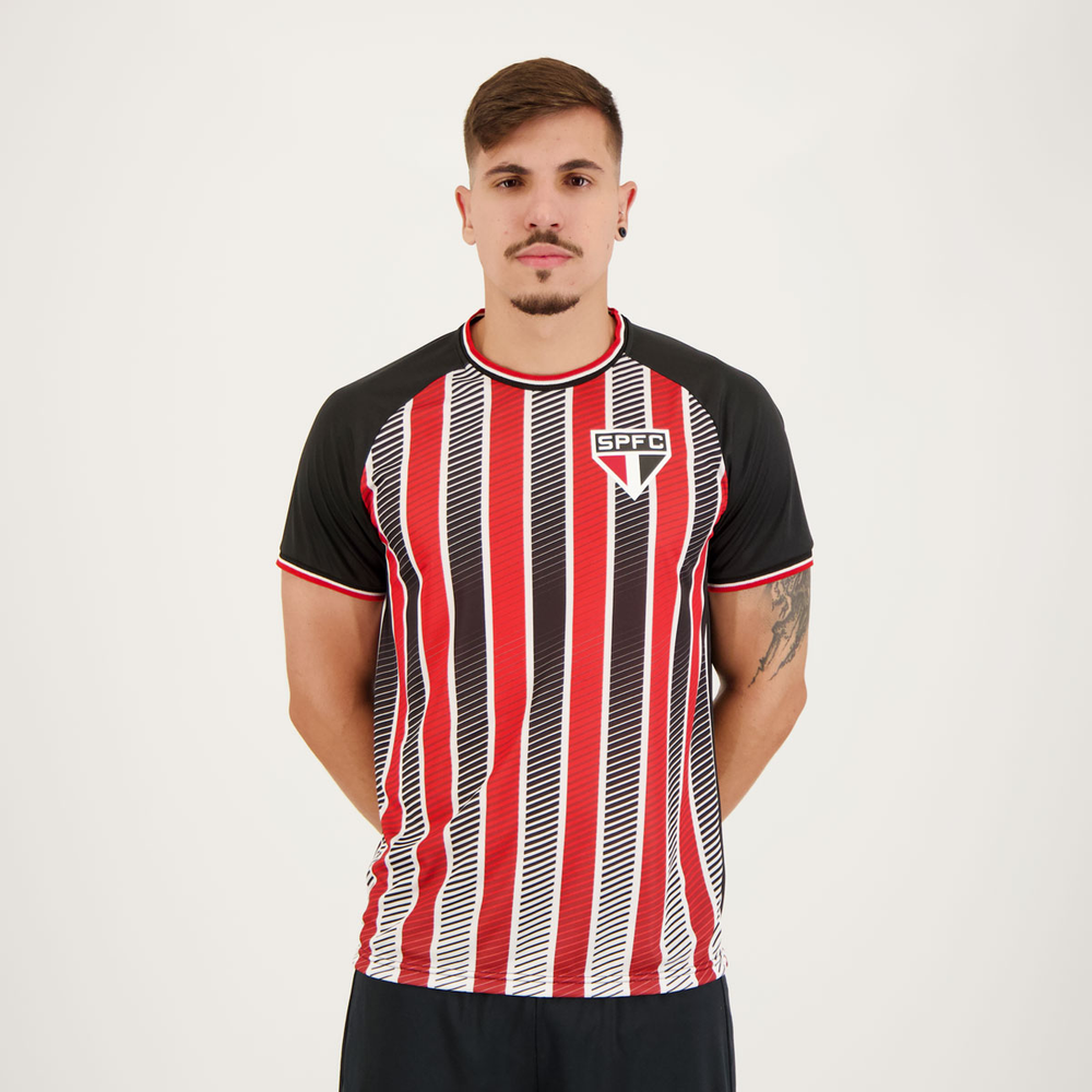 Camisa São Paulo Arrows Preta Vermelha e Branca Camisa São Paulo Arrows Preta Vermelha e Branca