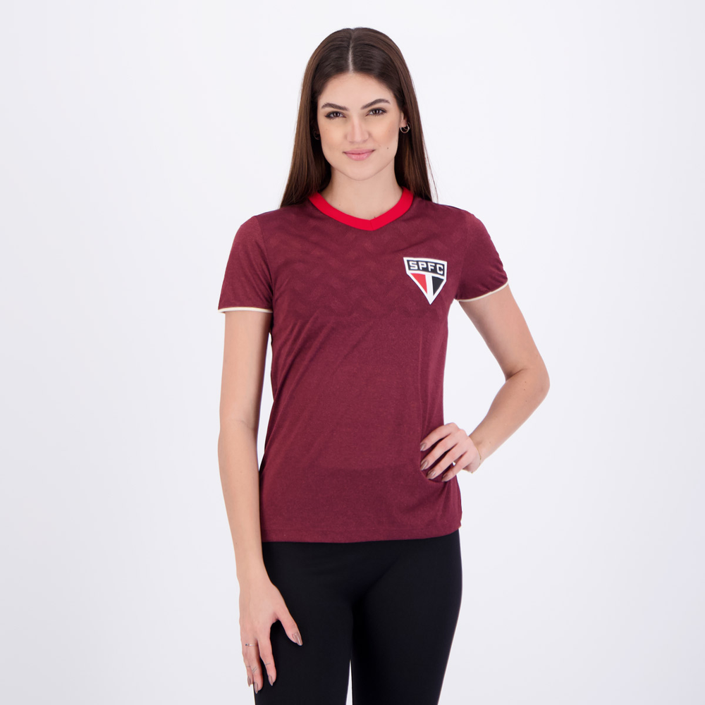 Camisa São Paulo Digno Feminina Bordô Camisa São Paulo Digno Feminina Bordô