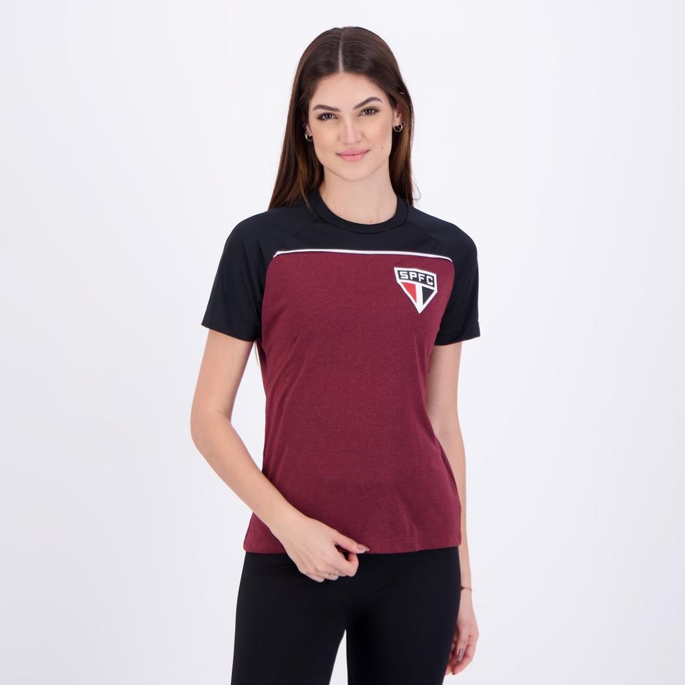 Camisa São Paulo Enlaçar Feminina Bordô Camisa São Paulo Enlaçar Feminina Bordô