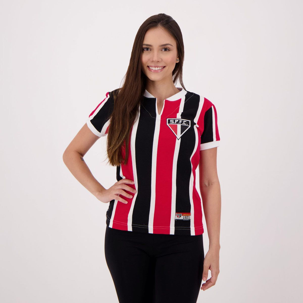 Camisa São Paulo Retrô 1971 Paulistão Feminino Camisa São Paulo Retrô 1971 Paulistão Feminino