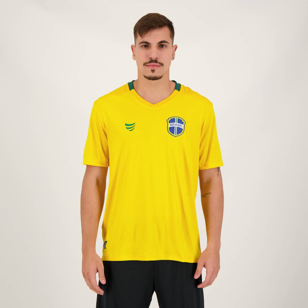 Camisa Super Bolla Copa Prata Brasil Amarela Camisa Super Bolla Copa Prata Brasil Amarela