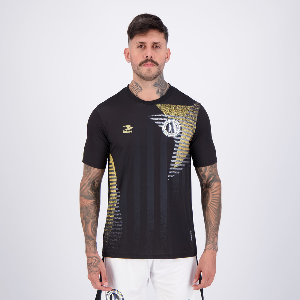 Camisa Tolledo Sports Asa de Arapiraca Aquecimento 2025 Preta Camisa Tolledo Sports Asa de Arapiraca Aquecimento 2025 Preta