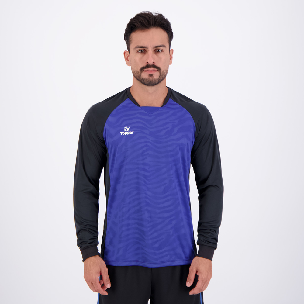 Camisa Topper Goleiro Classic II Manga Longa Azul Camisa Topper Goleiro Classic II Manga Longa Azul