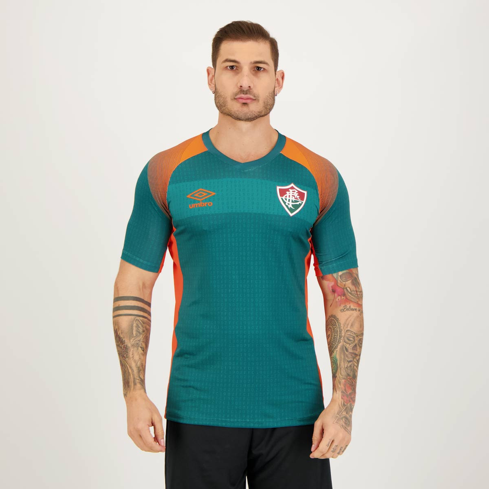 Camisa Umbro Fluminense Aquecimento 2023 Verde Camisa Umbro Fluminense Aquecimento 2023 Verde