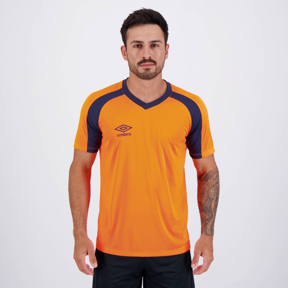 Camisa Umbro Raptor Laranja e Marinho Camisa Umbro Raptor Laranja e Marinho