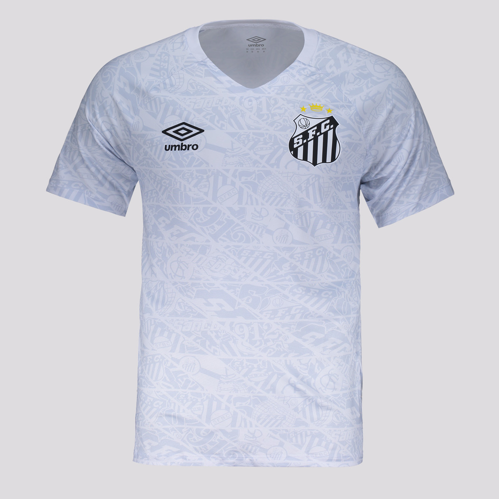 Camisa Umbro Santos Aquecimento 2025 Branca Camisa Umbro Santos Aquecimento 2025 Branca