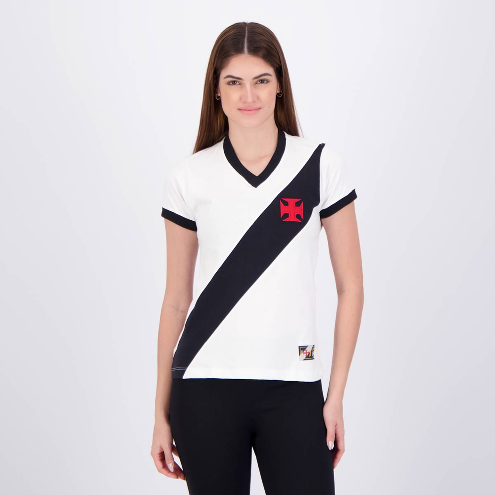 Camisa Vasco da Gama 1948 Retrô Feminina Branca Camisa Vasco da Gama 1948 Retrô Feminina Branca