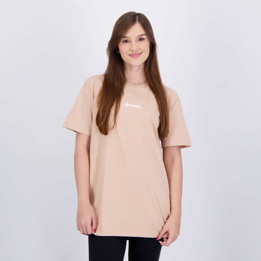 Camiseta Approve Resort Feminina Bege Camiseta Approve Resort Feminina Bege