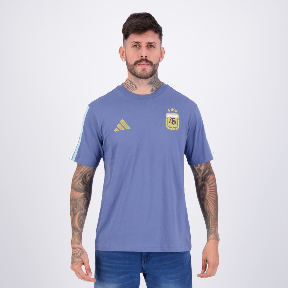 Camiseta Adidas Argentina DNA Azul Camiseta Adidas Argentina DNA Azul