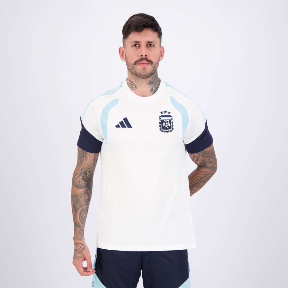 Camiseta Adidas Argentina Tiro 2026 Branca Camiseta Adidas Argentina Tiro 2026 Branca