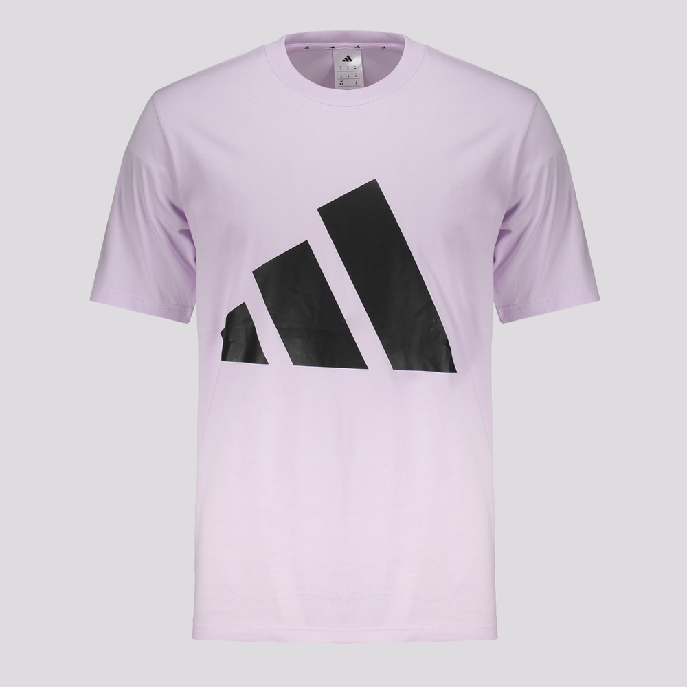 Camiseta Adidas Big Logo Lilás e Preta Camiseta Adidas Big Logo Lilás e Preta