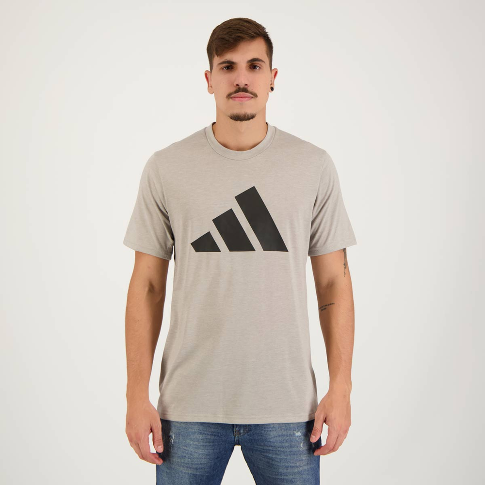 Camiseta Adidas Essentials Logo Cinza Camiseta Adidas Essentials Logo Cinza