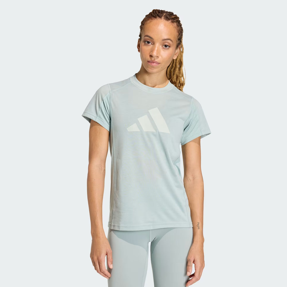 Camiseta Adidas Essentials Logo Feminina Verde e Branca