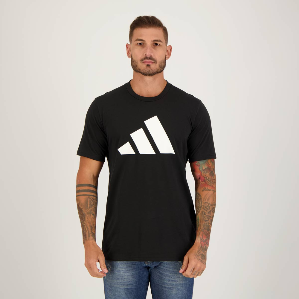 Camiseta Adidas Essentials Logo Preta Camiseta Adidas Essentials Logo Preta