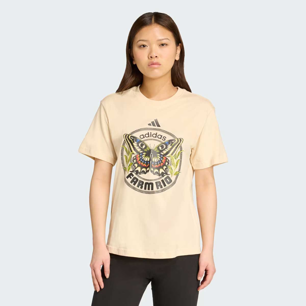 Camiseta Adidas Farm FTX Feminina Bege Camiseta Adidas Farm FTX Feminina Bege