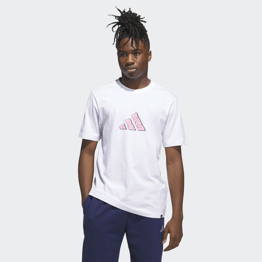Camiseta Adidas Grafica 90s 3-Bar Branca Camiseta Adidas Grafica 90s 3-Bar Branca