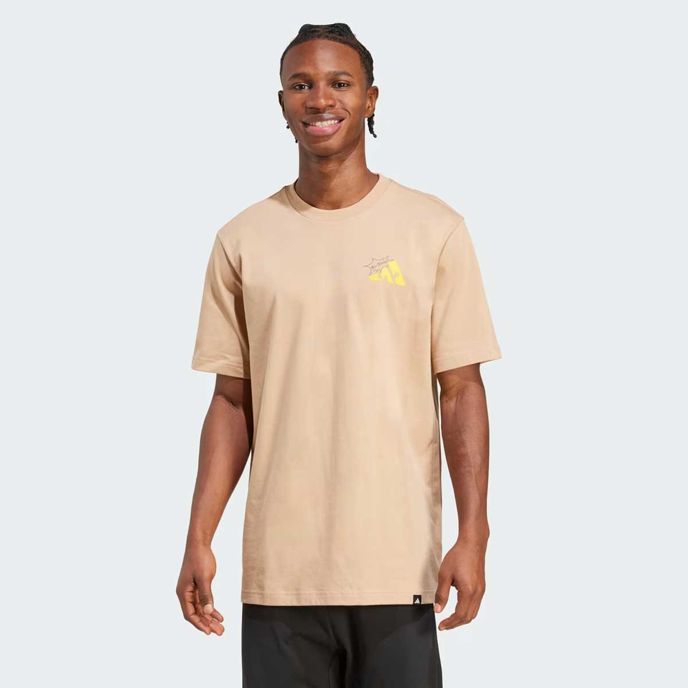 Camiseta Adidas Grafica Cheese Bege Camiseta Adidas Grafica Cheese Bege