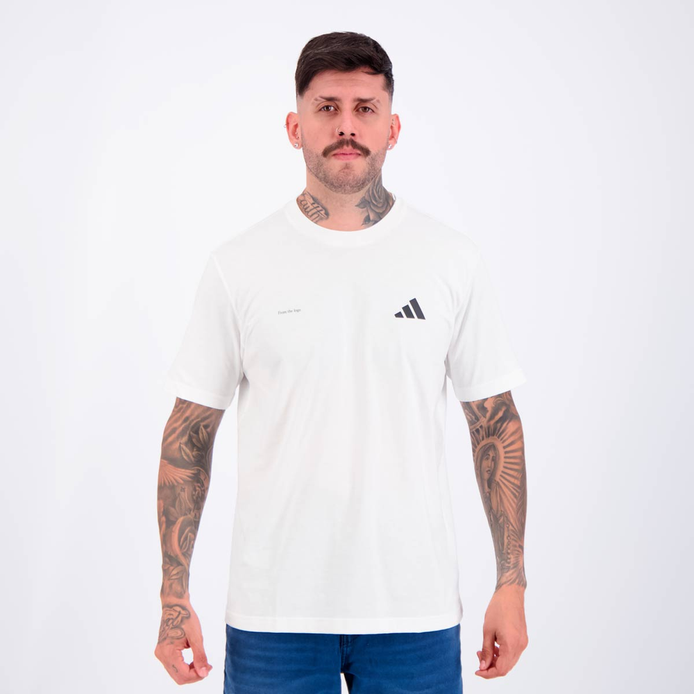 Camiseta Adidas Grafica Hoop Branca Camiseta Adidas Grafica Hoop Branca