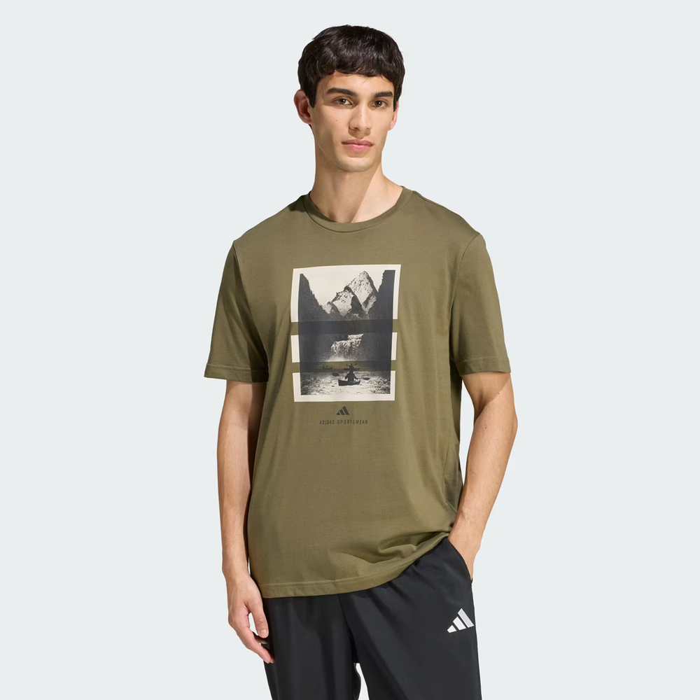 Camiseta Adidas Grafica Kayaking Verde Camiseta Adidas Grafica Kayaking Verde