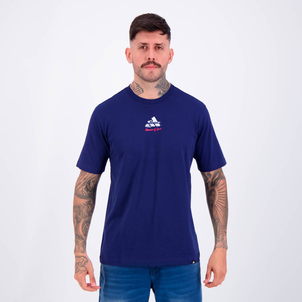 Camiseta Adidas Grafica Memories Of Sport Gallery Azul Camiseta Adidas Grafica Memories Of Sport Gallery Azul