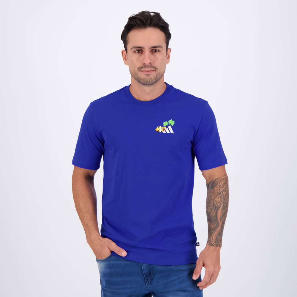 Camiseta Adidas Mini Surf T Azul Camiseta Adidas Mini Surf T Azul