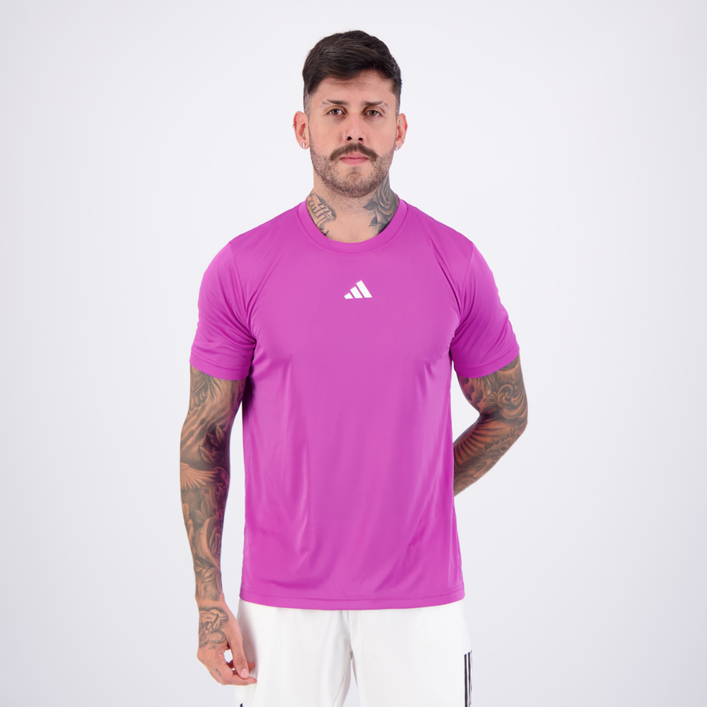 Camiseta Adidas Own The Run Base Basic Tee Roxa Camiseta Adidas Own The Run Base Basic Tee Roxa
