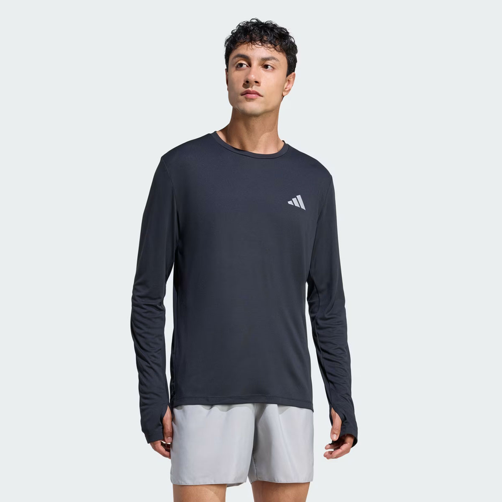 Camiseta Adidas Run Ess Manga Longa Preta Camiseta Adidas Run Ess Manga Longa Preta