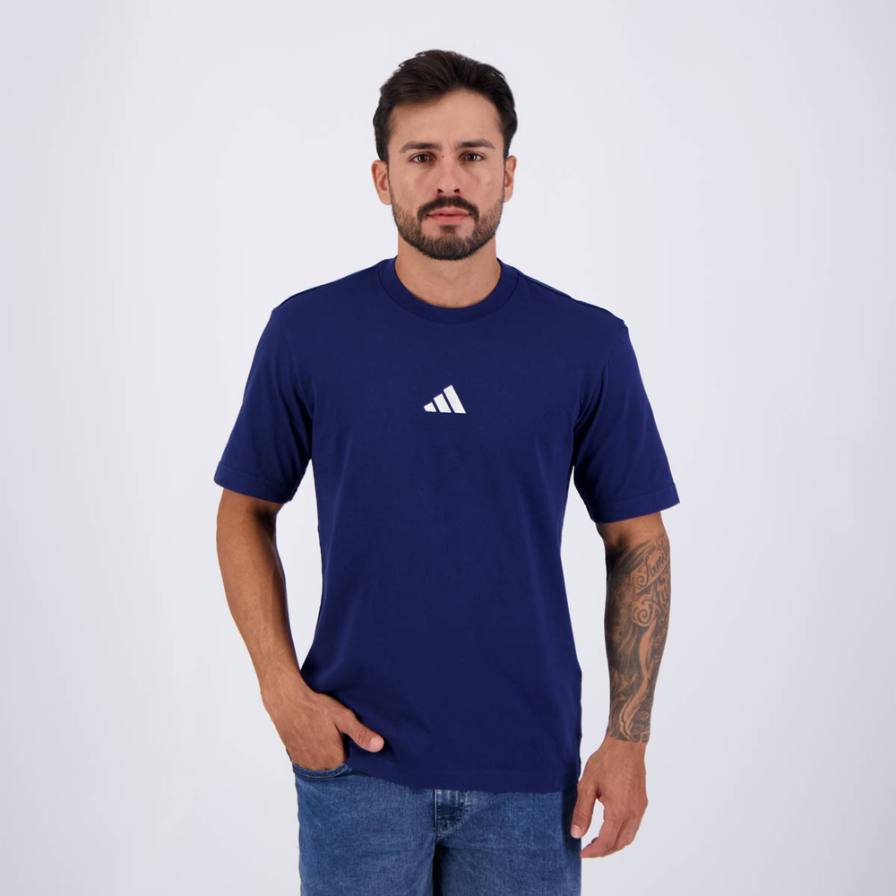 Camiseta Adidas Small Logo Marinho Camiseta Adidas Small Logo Marinho