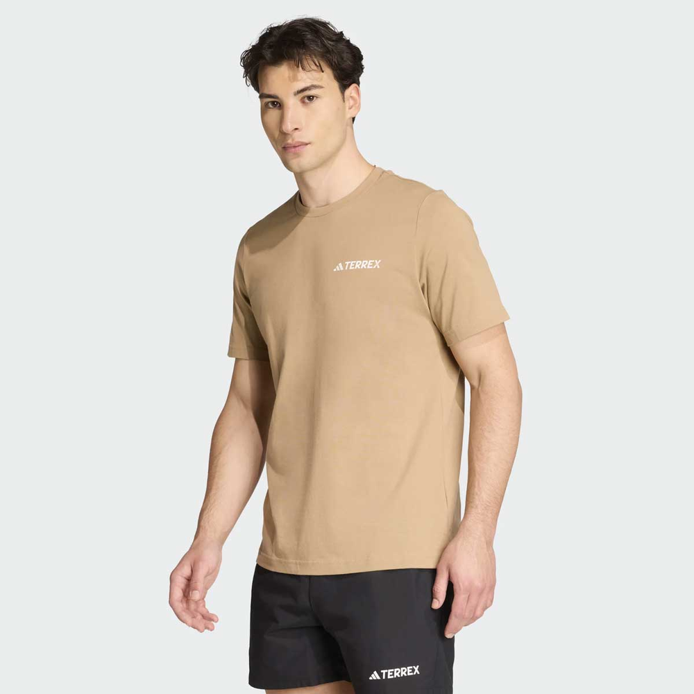 Camiseta Adidas Terrex Mountain Bege Camiseta Adidas Terrex Mountain Bege