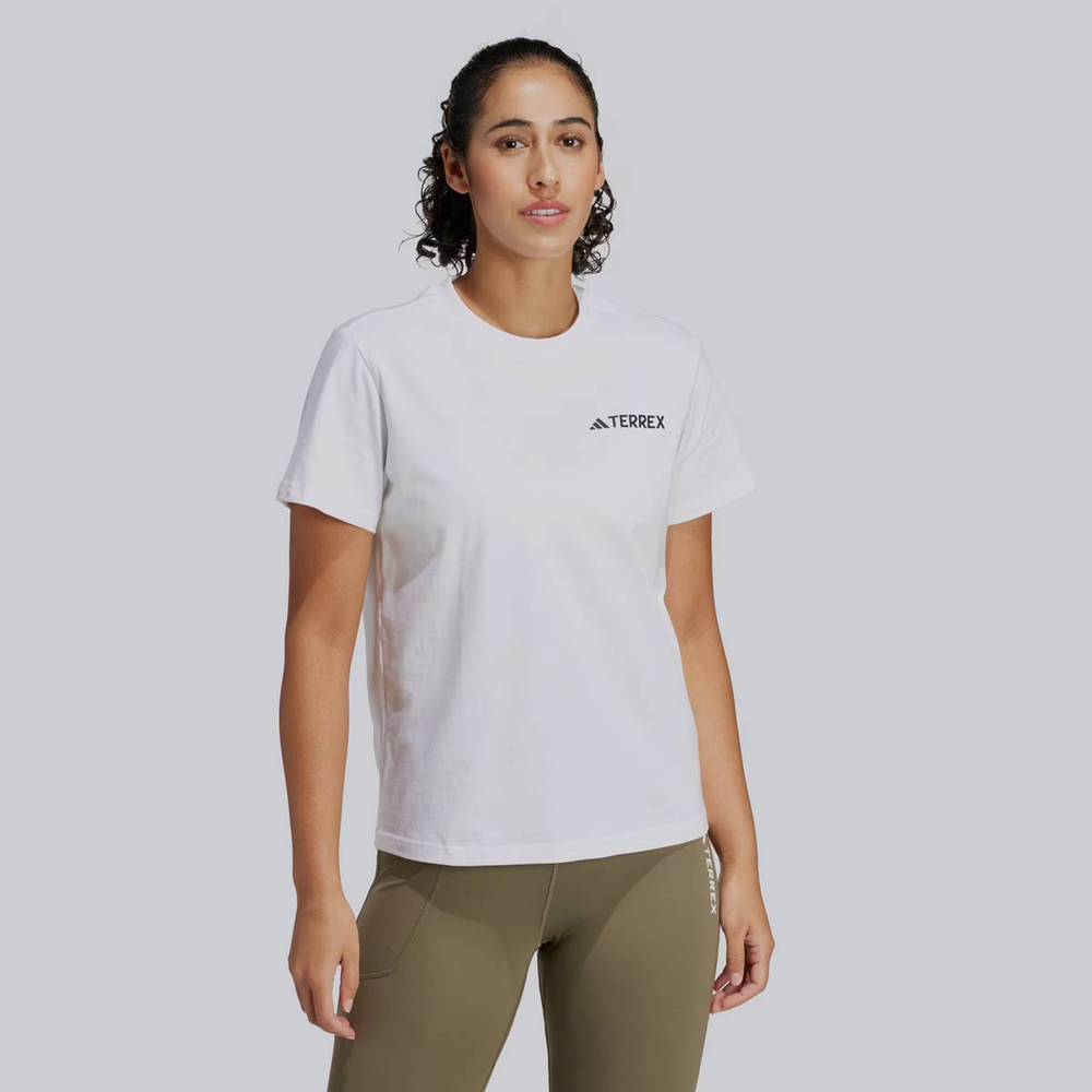 Camiseta Adidas Terrex Mountain Feminina Branca Camiseta Adidas Terrex Mountain Feminina Branca