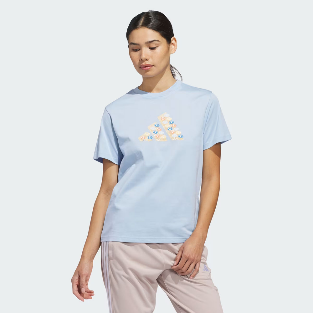 Camiseta Adidas UMBRELLAS Feminina Azul Camiseta Adidas UMBRELLAS Feminina Azul