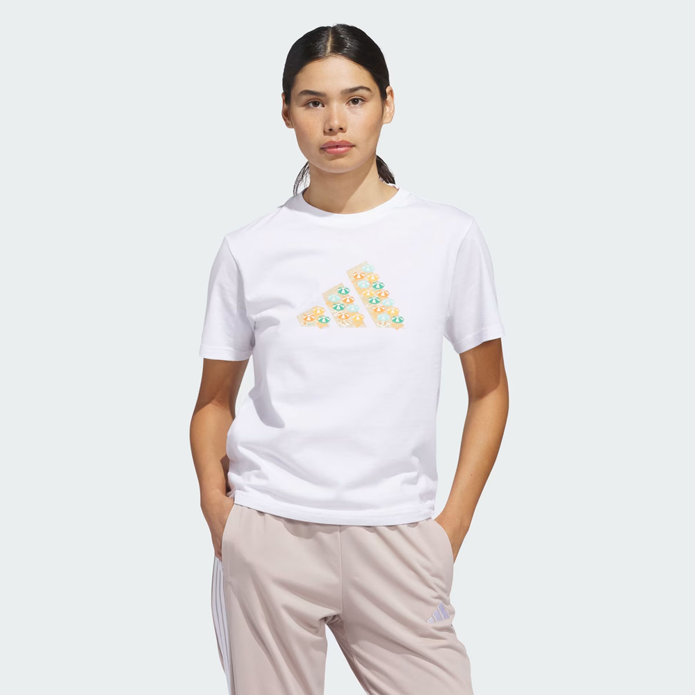 Camiseta Adidas UMBRELLAS Feminina Branca Camiseta Adidas UMBRELLAS Feminina Branca