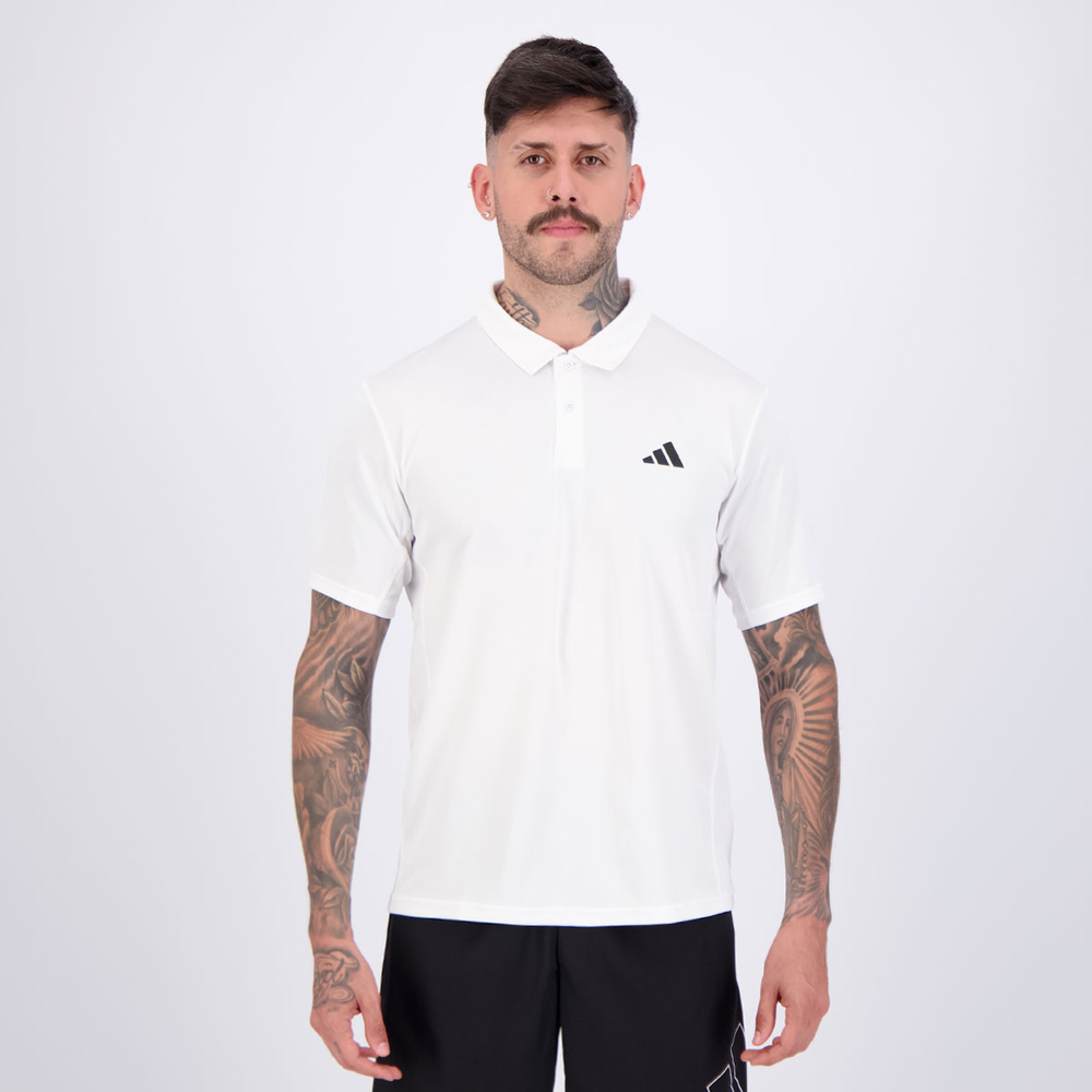Camiseta Adidas WE Base Polo Branca Camiseta Adidas WE Base Polo Branca