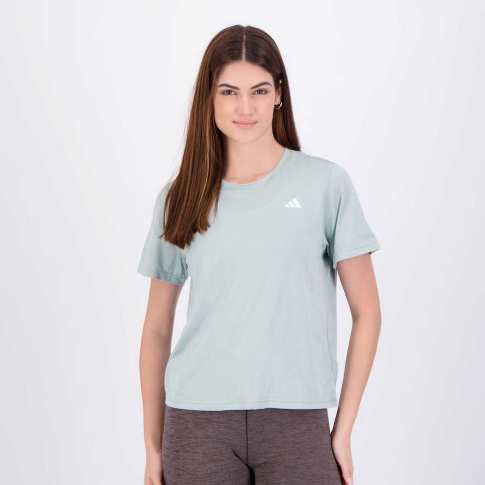 Camiseta Adidas We Min Crew Feminina Verde Camiseta Adidas We Min Crew Feminina Verde