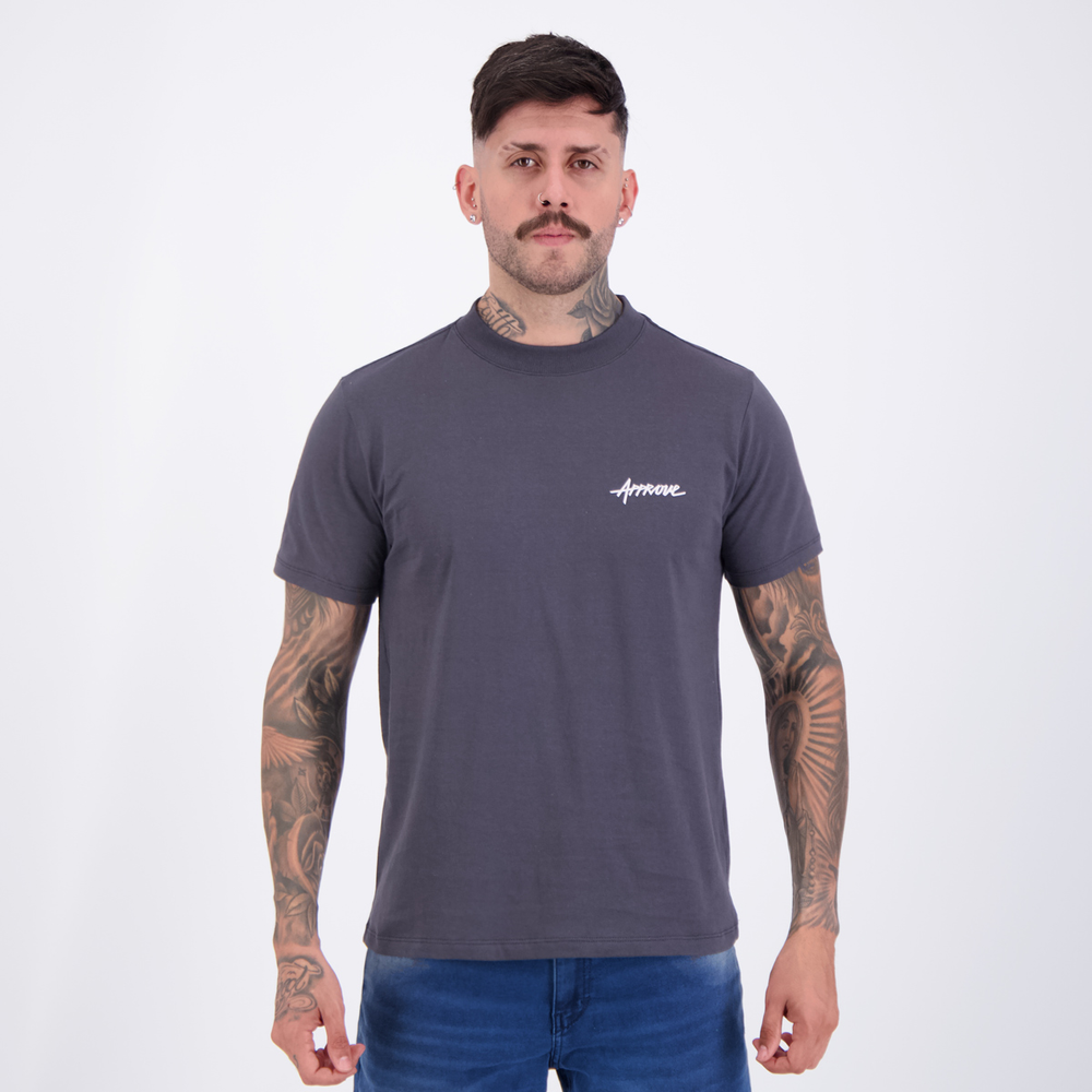 Camiseta Approve Basic Cinza Cinza Camiseta Approve Basic Cinza Cinza