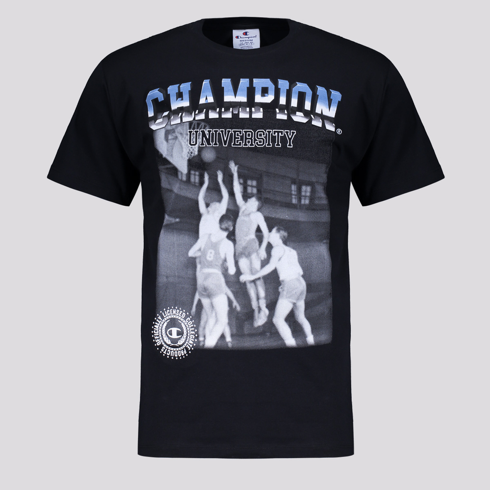 Camiseta Champion Basket University Preta Camiseta Champion Basket University Preta