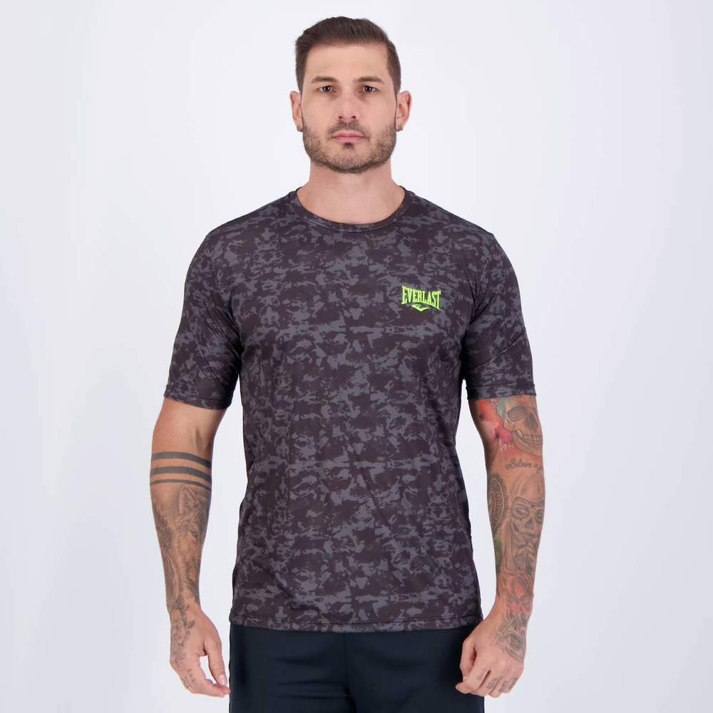 Camiseta Everlast Camuflada Preta Camiseta Everlast Camuflada Preta