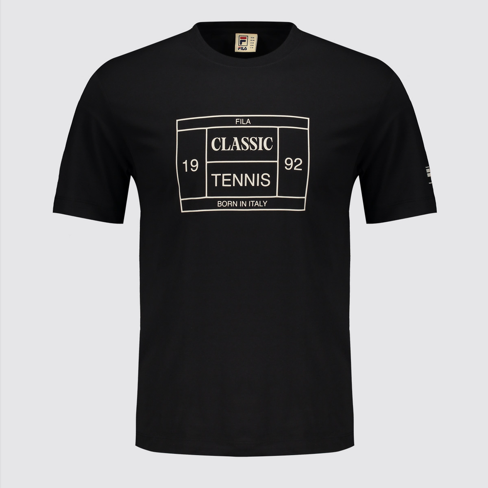 Camiseta Fila Comfort Tennis Union Classics I Preta Camiseta Fila Comfort Tennis Union Classics I Preta