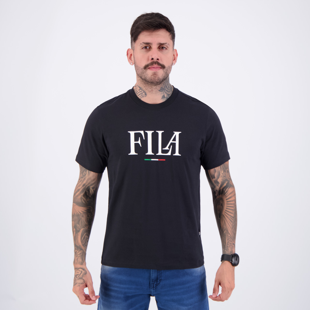 Camiseta Fila Regular Italy Preta Camiseta Fila Regular Italy Preta