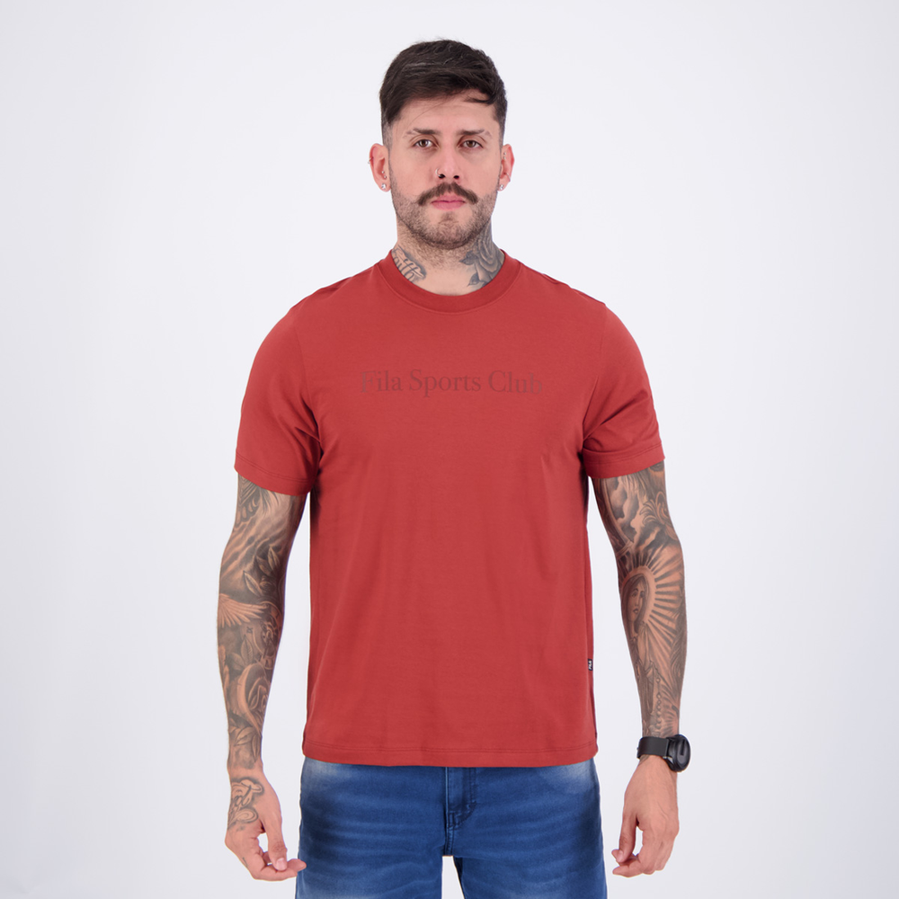 Camiseta Fila Regular Sport Club Letter Vermelha