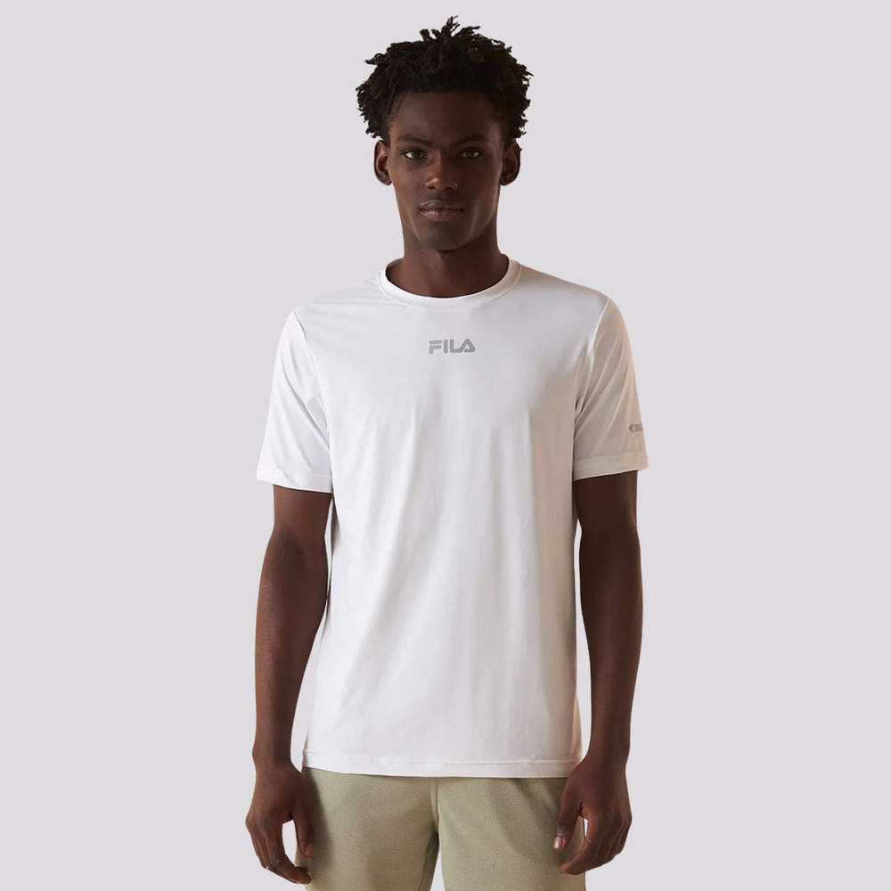 Camiseta Fila Sun Protect Breezy Branco e Prata Camiseta Fila Sun Protect Breezy Branco e Prata