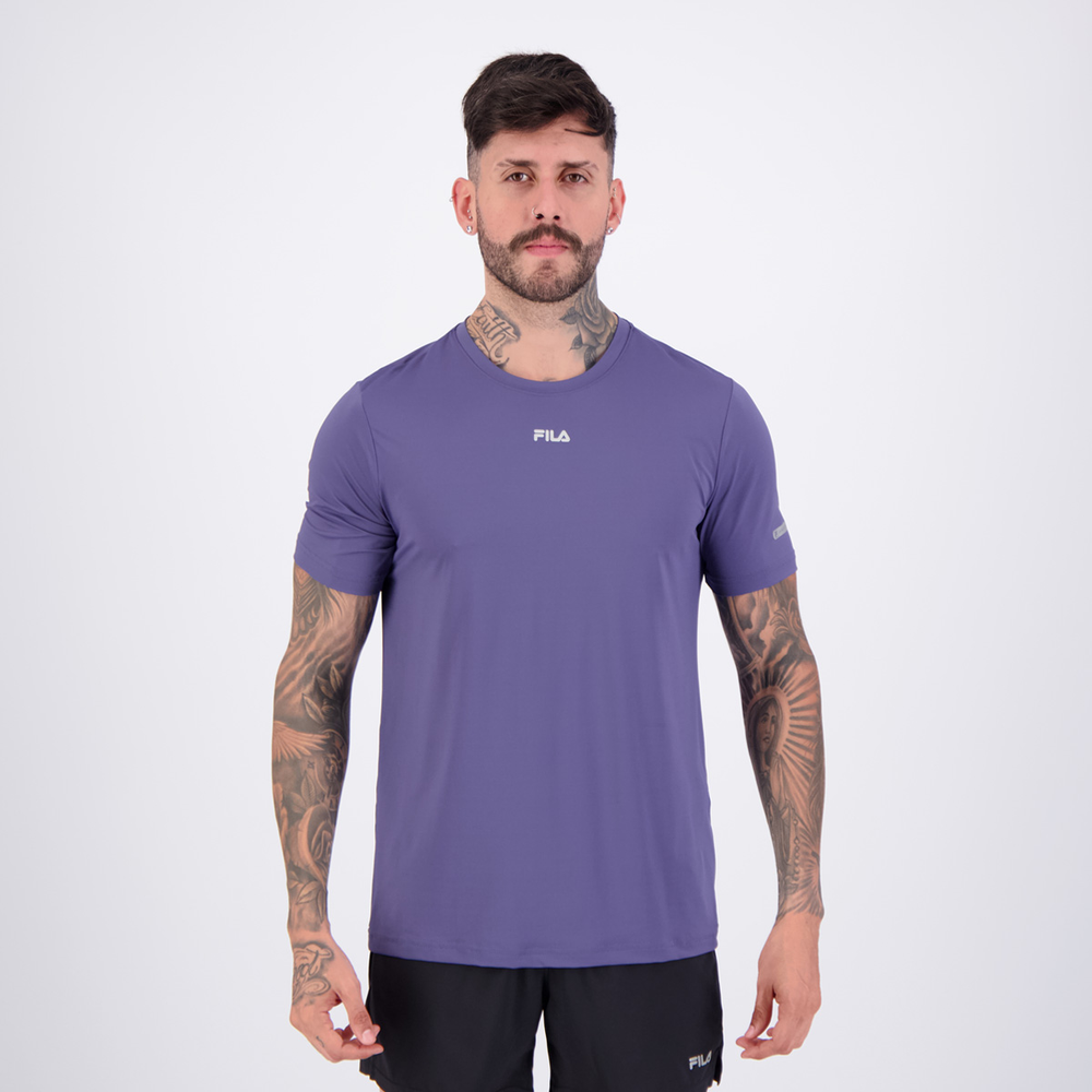 Camiseta Fila Sun Protect Breezy Roxa Camiseta Fila Sun Protect Breezy Roxa