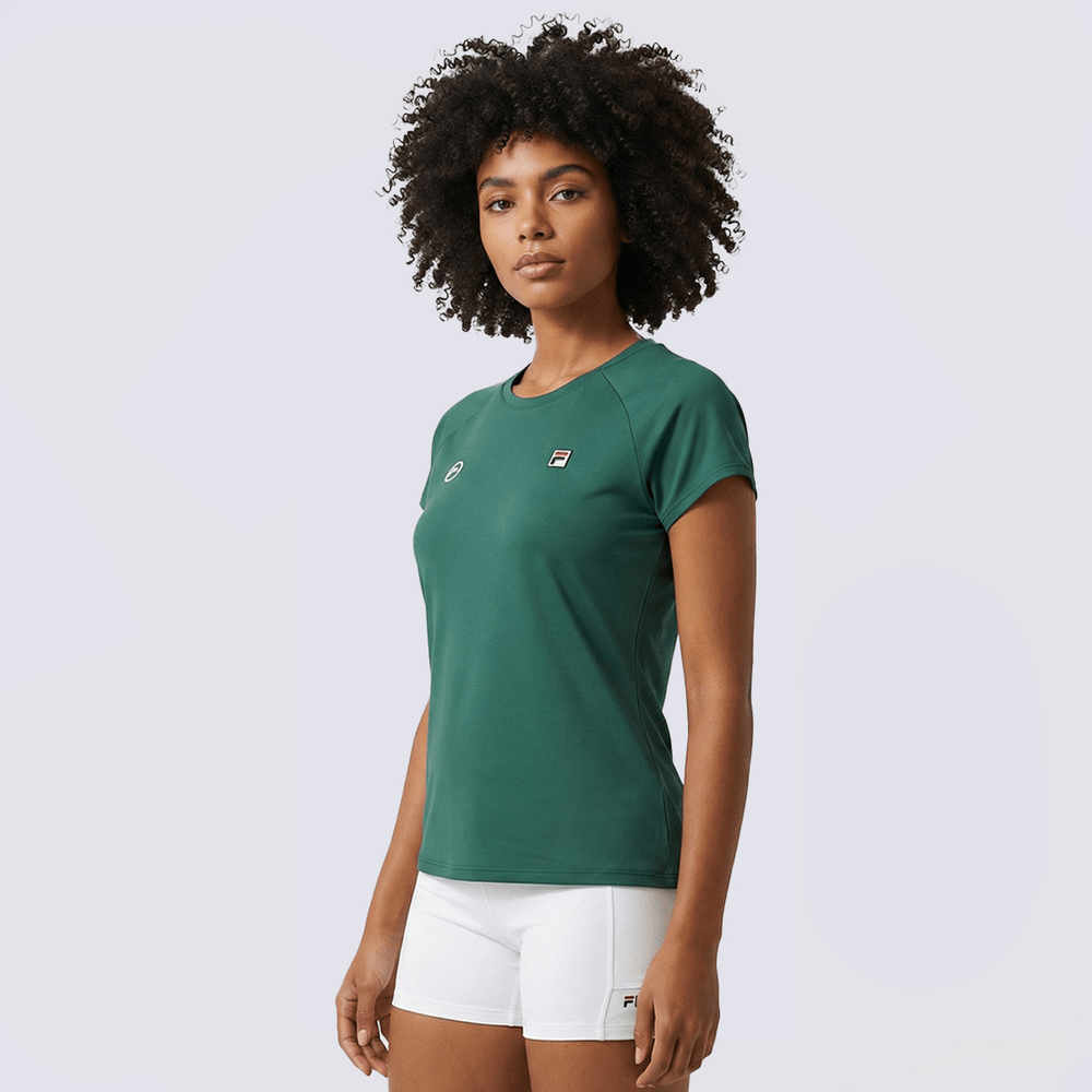 Camiseta Fila Tennis Basic Rio Open 26 Feminina Verde Camiseta Fila Tennis Basic Rio Open 26 Feminina Verde
