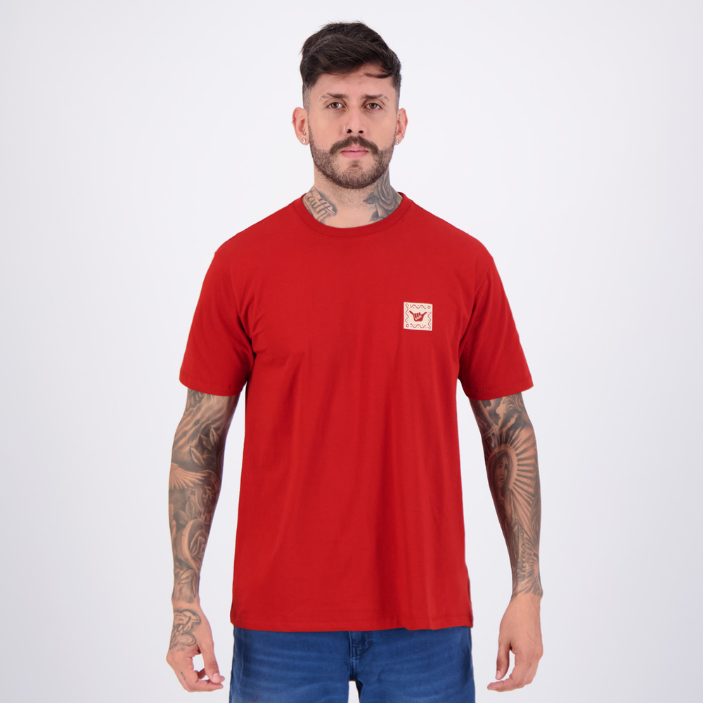 Camiseta Hang Loose Chest Vermelha Camiseta Hang Loose Chest Vermelha
